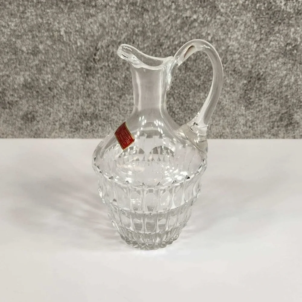 Genuine Lead Crystal Pitcher Clear Handcut 24% PbO West‎ Germany Vintage